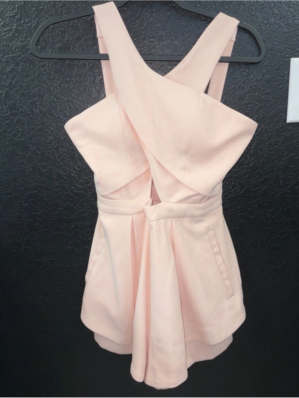 Finders Keepers Blush Pink Cross-Front Romper